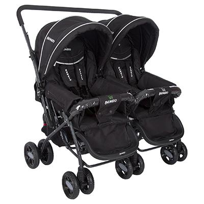 Beneto BT-151 Turado Çift yönlü İkiz Bebek Arabası Siyah