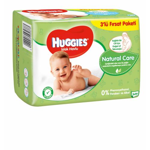 Huggies Islak Havlu Doğal Bakım 3'lü
