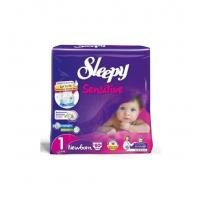 Sleepy Sensitive Bebek Bezi 1 Beden Yenidoğan 2-5Kg -80 Adet