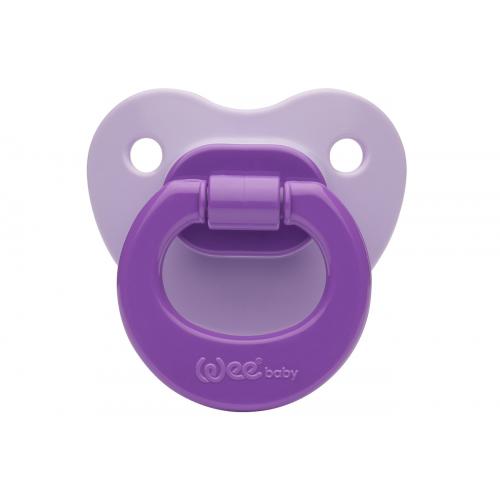 Wee Baby 841 Silikon Mat Gövdeli Damaklı Askılı No:1 0-6 Ay Mor