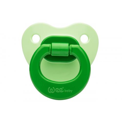 Wee Baby 841 Silikon Mat Gövdeli Damaklı Askılı No:1 0-6 Ay Yeşil