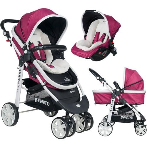 Beneto Bt-500 Trio Travel Bebek Arabası Fuşya