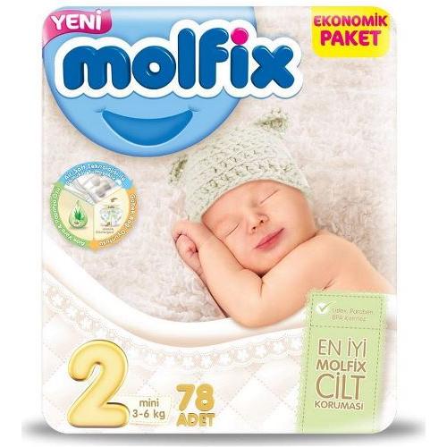 Molfix 2 Beden Mini 3-6 kg  78 Adet Bebek Bezi