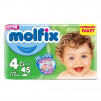Molfix Bebek Bezi Jumbo Paket 4 Beden Maxi 7-14 Kg 45 Adet