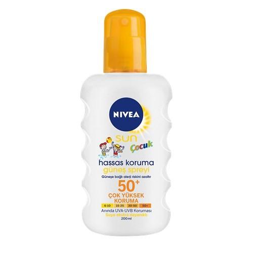 Nivea Sun Kids Hassas Koruma Spf 50+ 200 ml Çocuklar İçin Güneş Spreyi