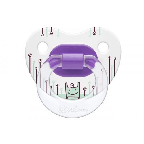 Wee Baby  834 Silikon Desenli Damaklı Emzik No:2 mor