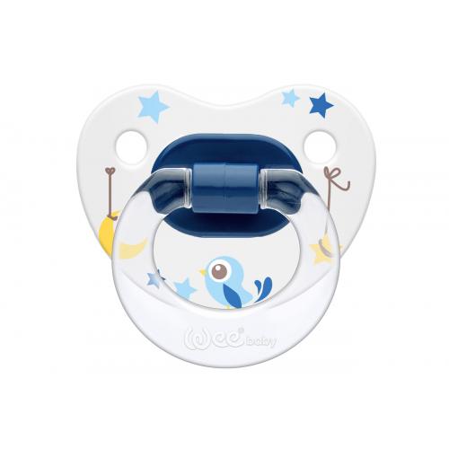 Wee Baby  834 Silikon Desenli Damaklı Emzik No:2 mavi