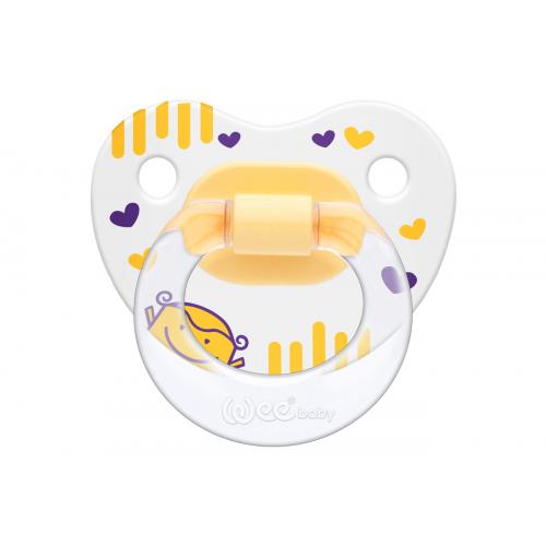 Wee Baby  834 Silikon Desenli Damaklı Emzik 6-18 ay No:2 sarı