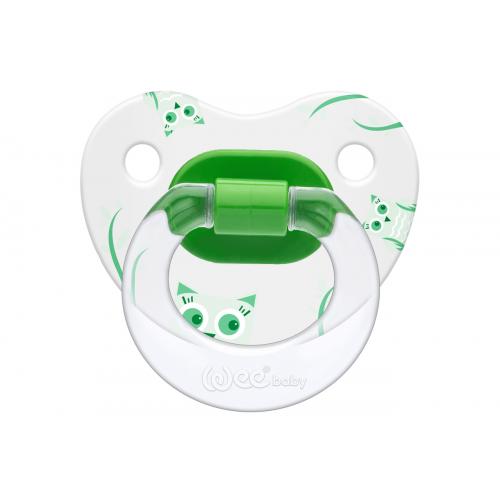 Wee Baby  834 Silikon Desenli Damaklı Emzik No:2 Yeşil